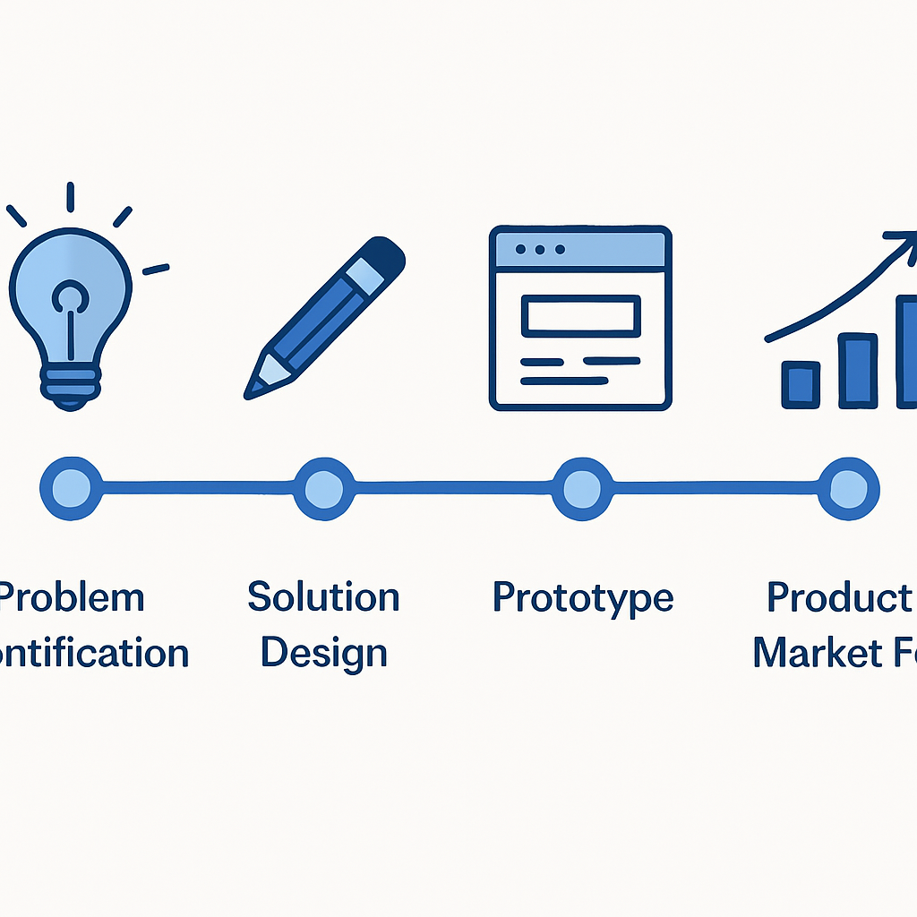 MVP development roadmap with milestones and validation checkpoints