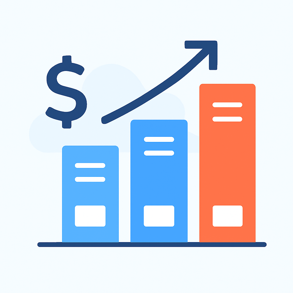 SaaS pricing tiers comparison with revenue calculations