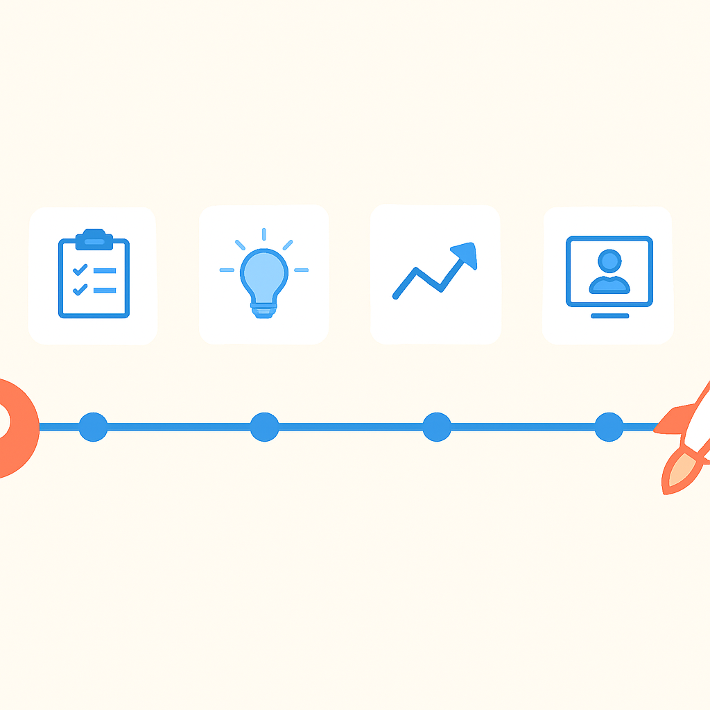 Product Hunt launch preparation timeline with key milestones