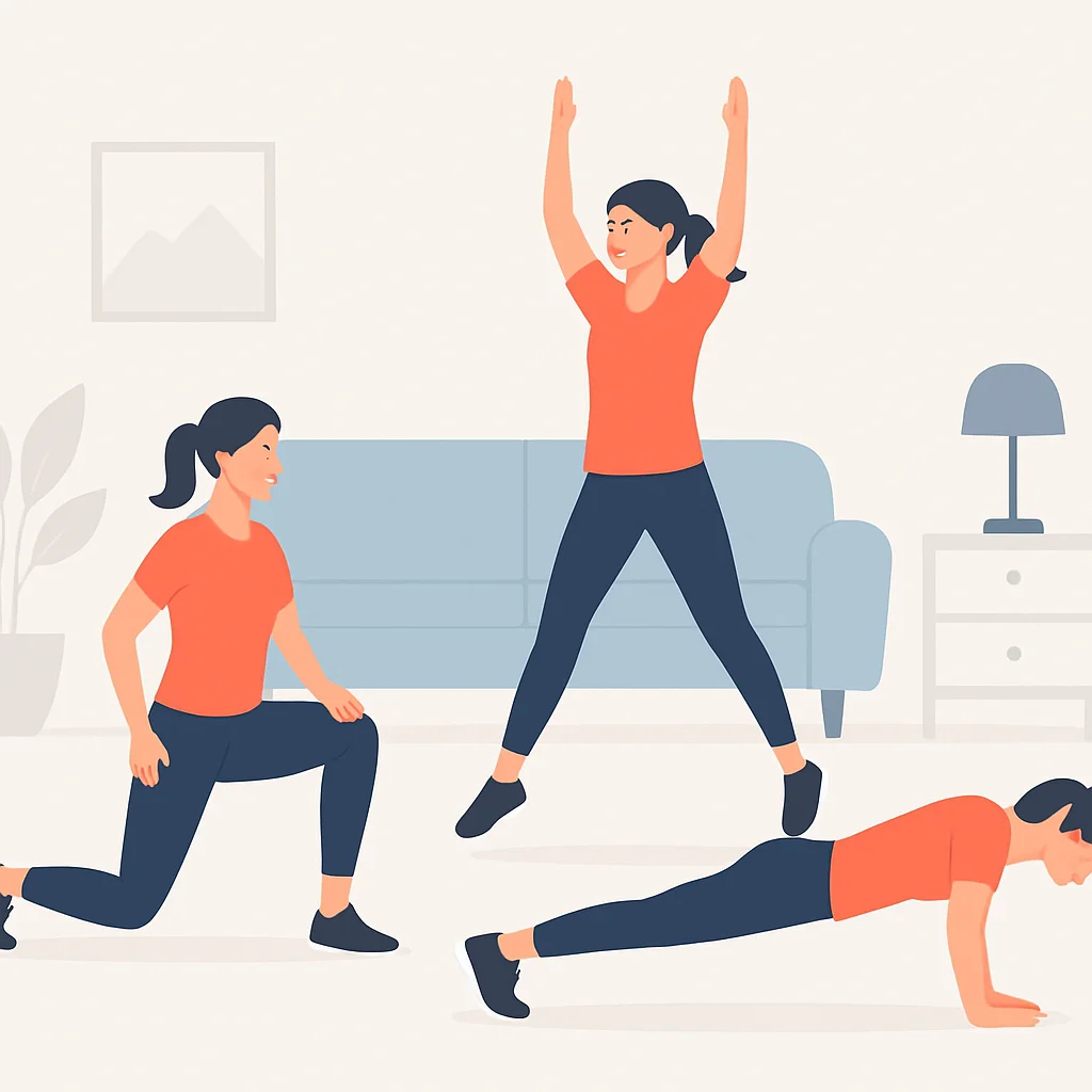 Home HIIT workout for developers