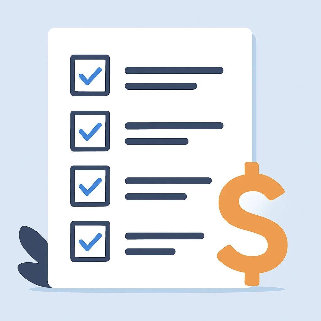 Initial rental costs checklist illustration