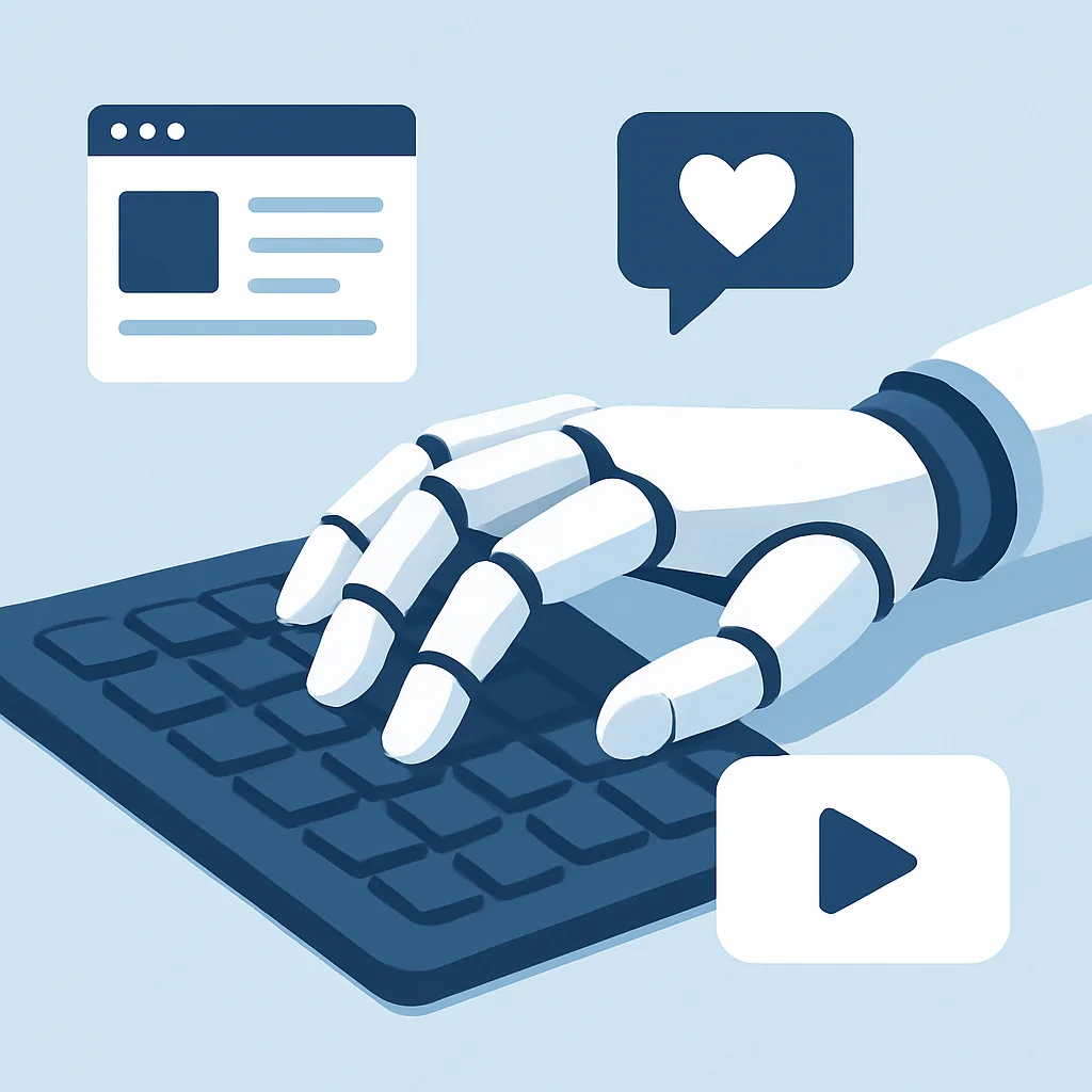 AI content generation illustration