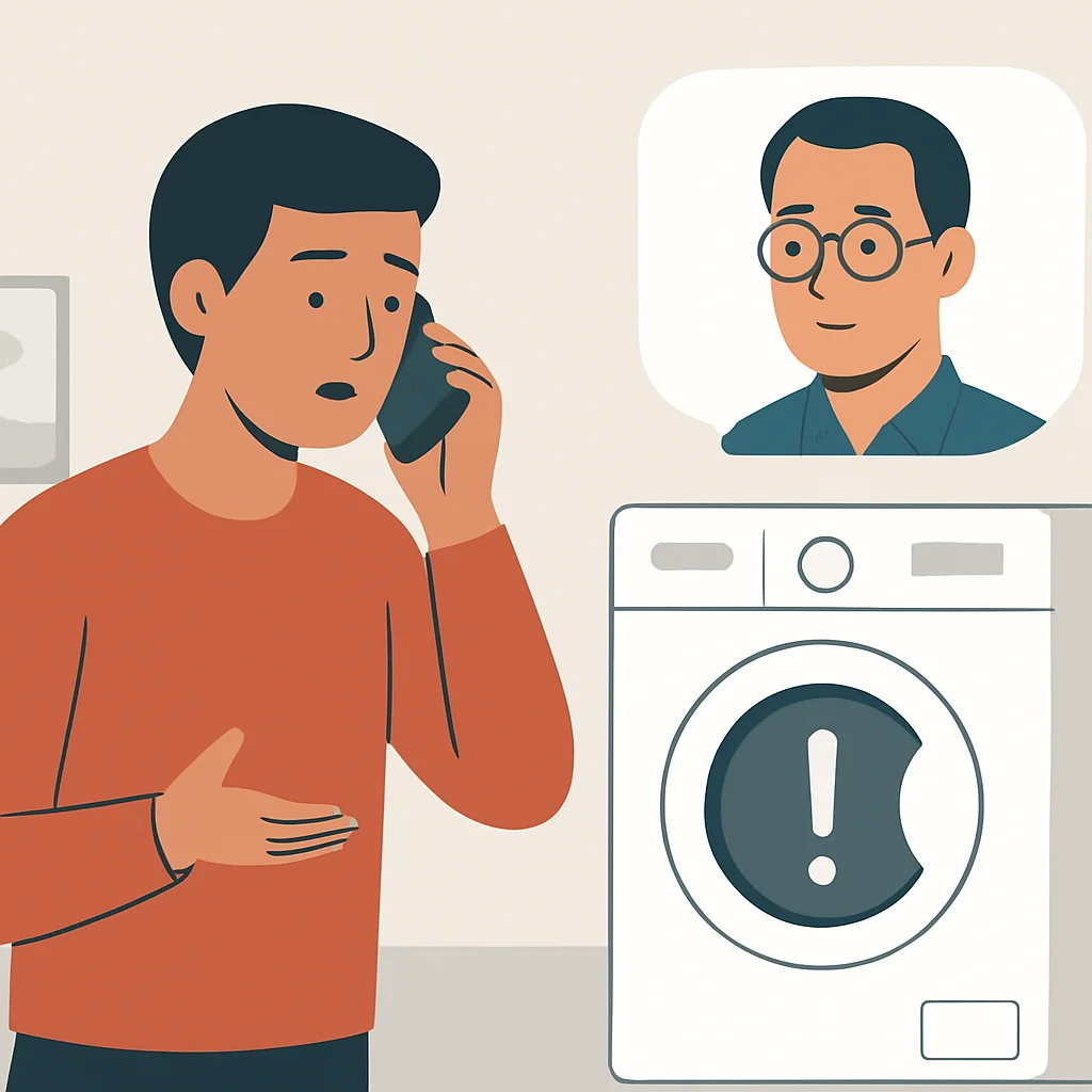 Tenant reporting broken appliance to landlord