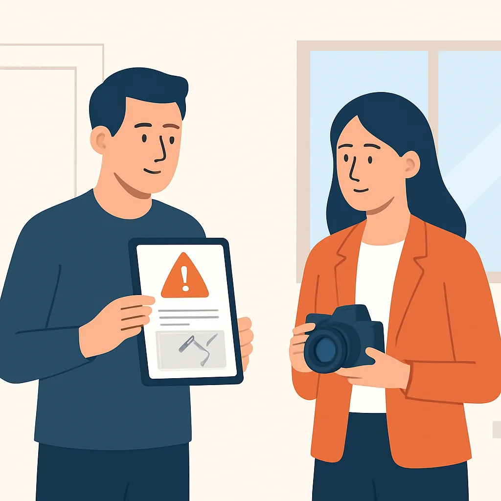 Rental property damage walkthrough and report