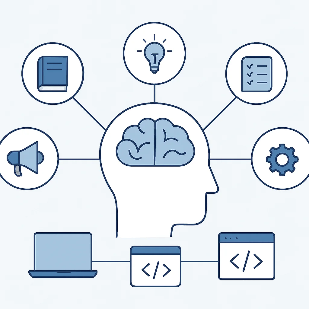 Knowledge retention and output methods concept map