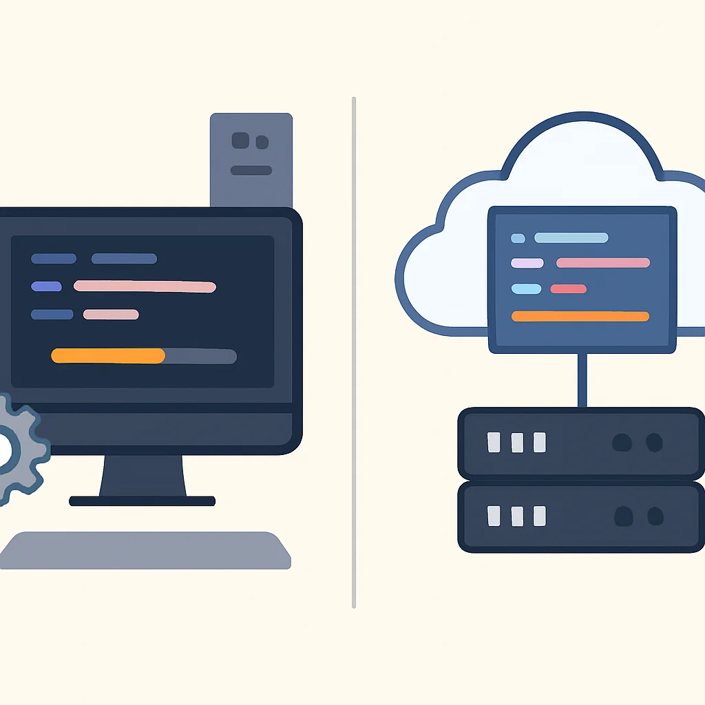 Local vs Cloud IDE resource usage comparison