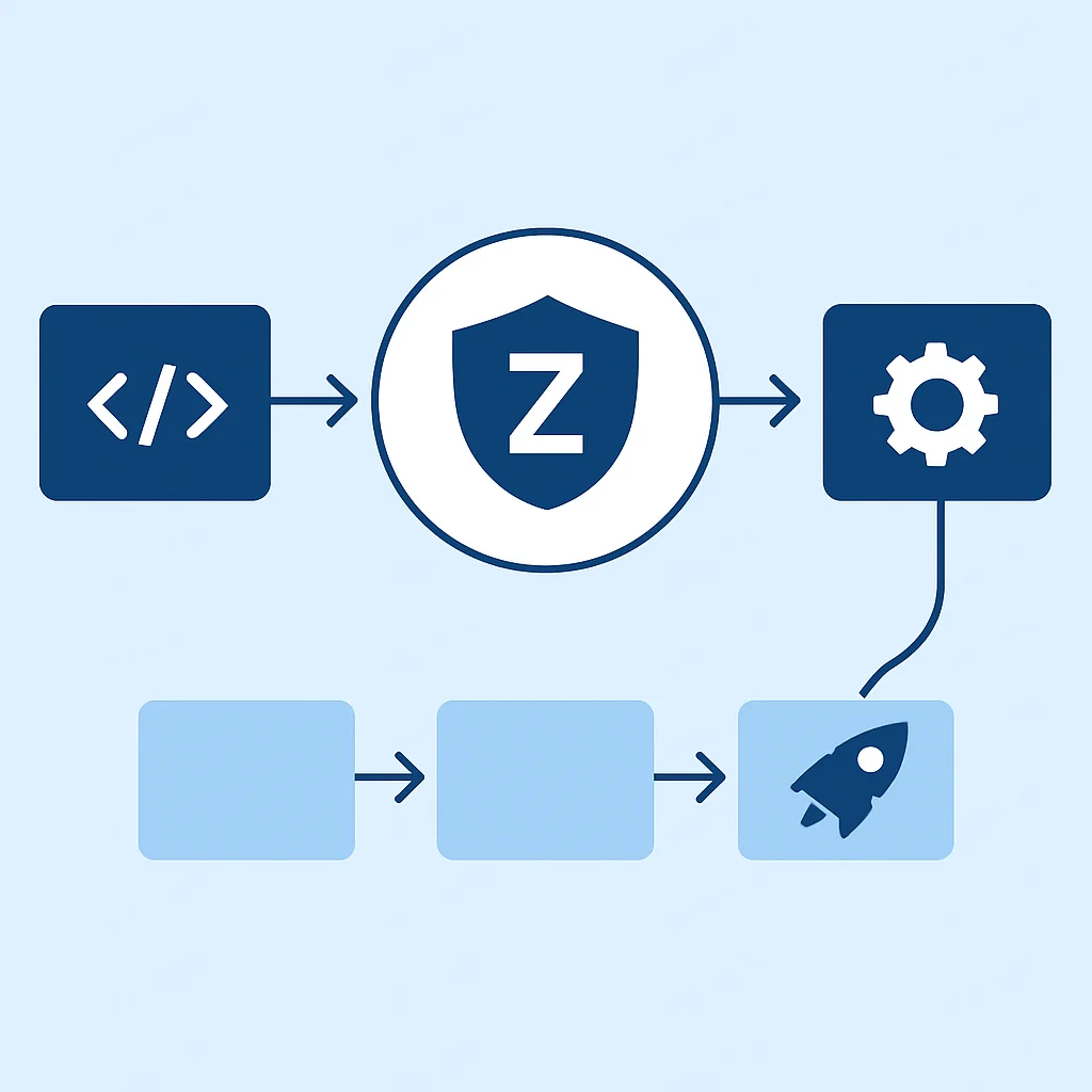 CI/CD pipeline with Zod schema validation step