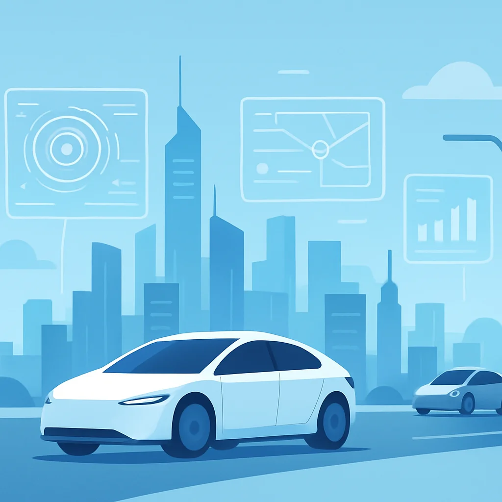 Futuristic smart city with integrated AI, Web3, and XR technologies