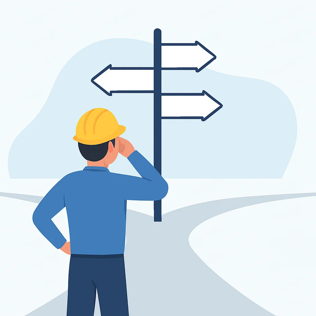 Engineer at a career crossroads