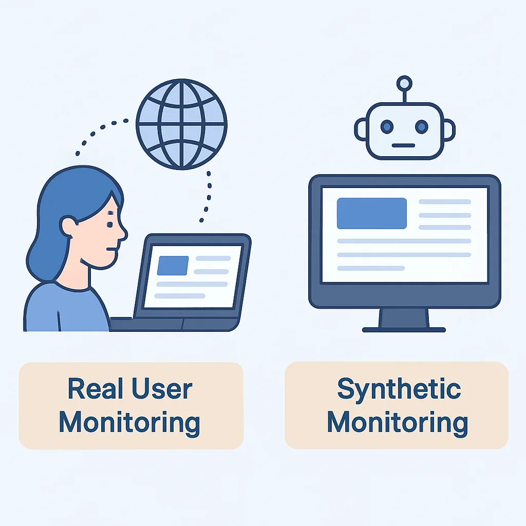 RUM vs Synthetic Monitoring comparison