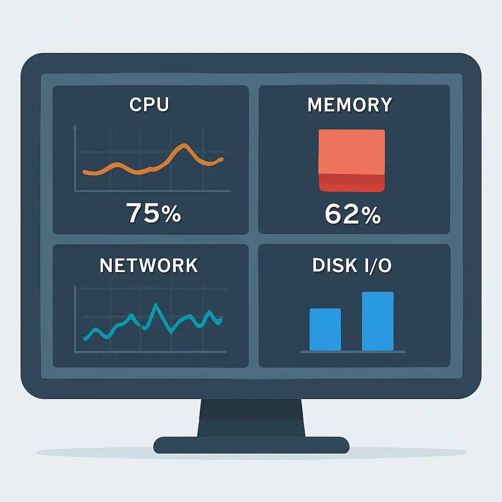 Grafana system overview dashboard