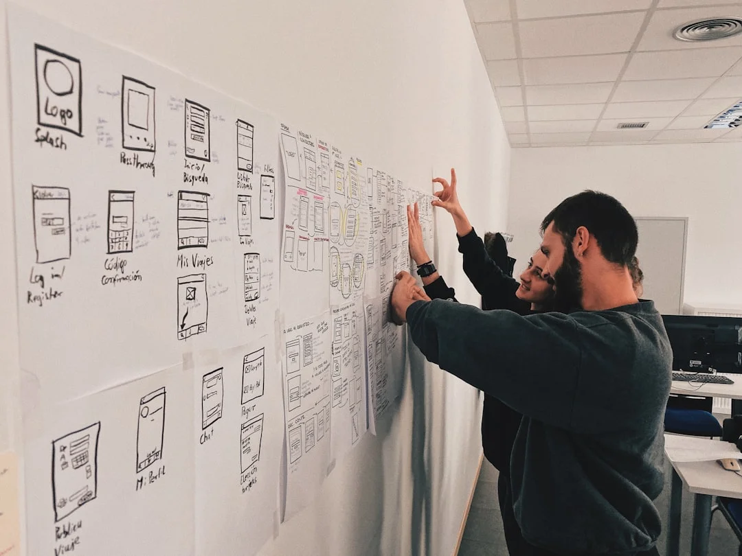 Developer career path planning on a whiteboard