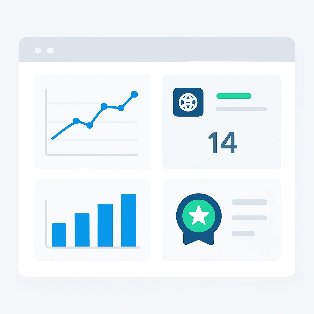 Language learning progress dashboard