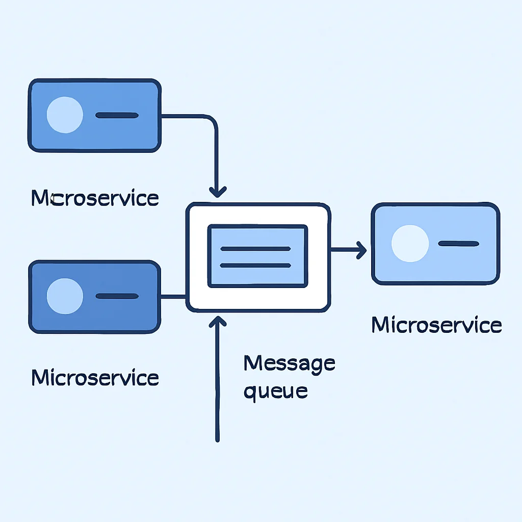 Distributed system architecture with message queues