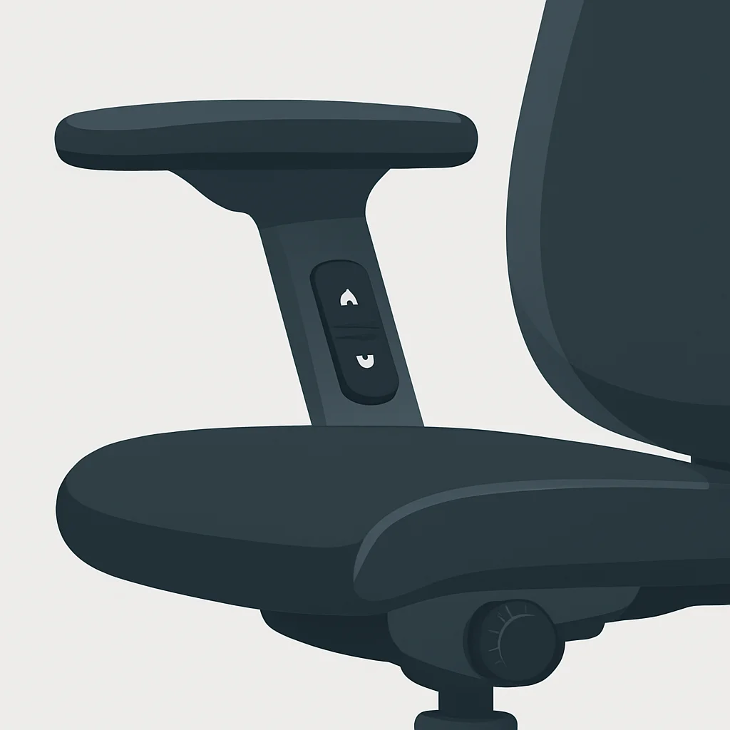 High-end office chair adjustable armrests controls