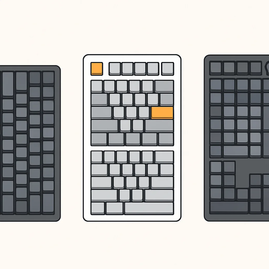 Three mechanical keyboard models comparison