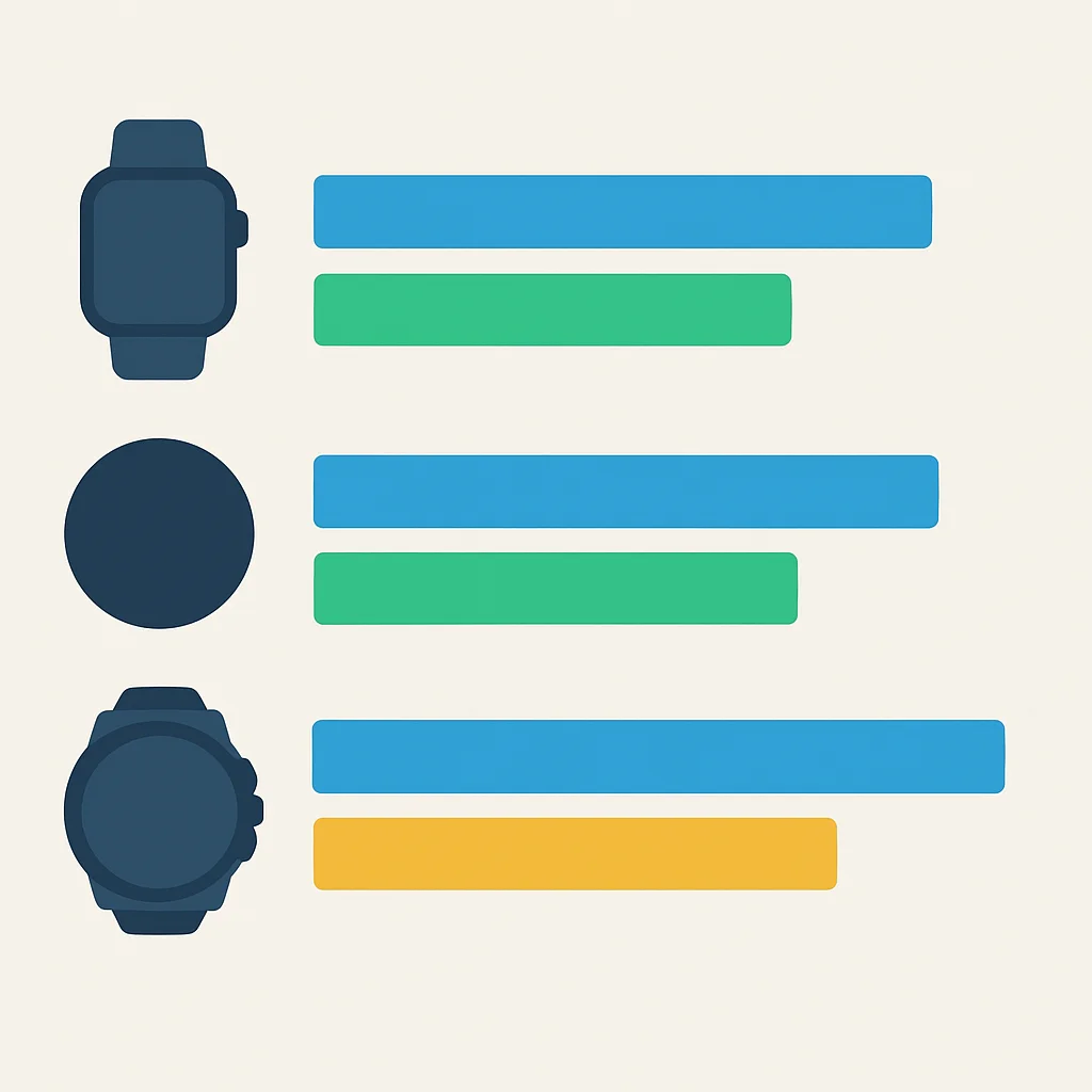 Smartwatch battery life comparison