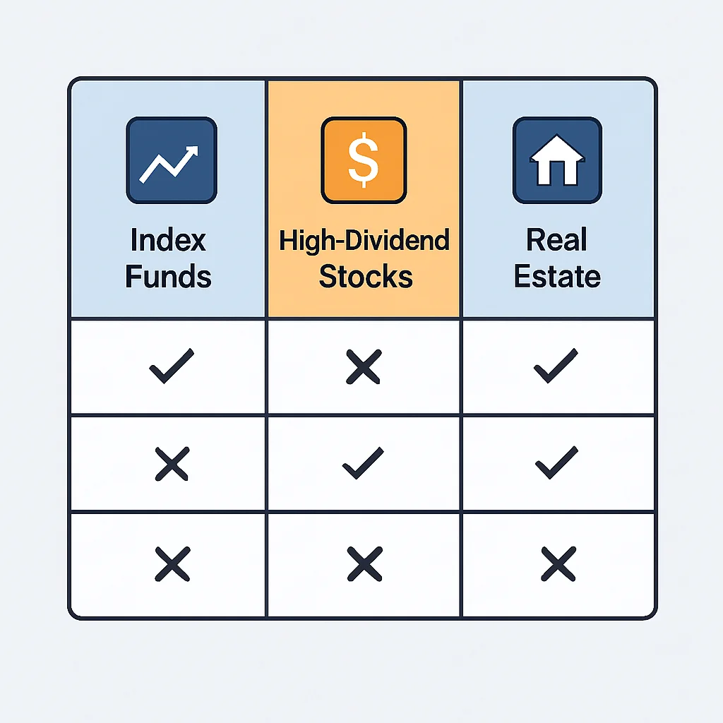 Investment strategy comparison table