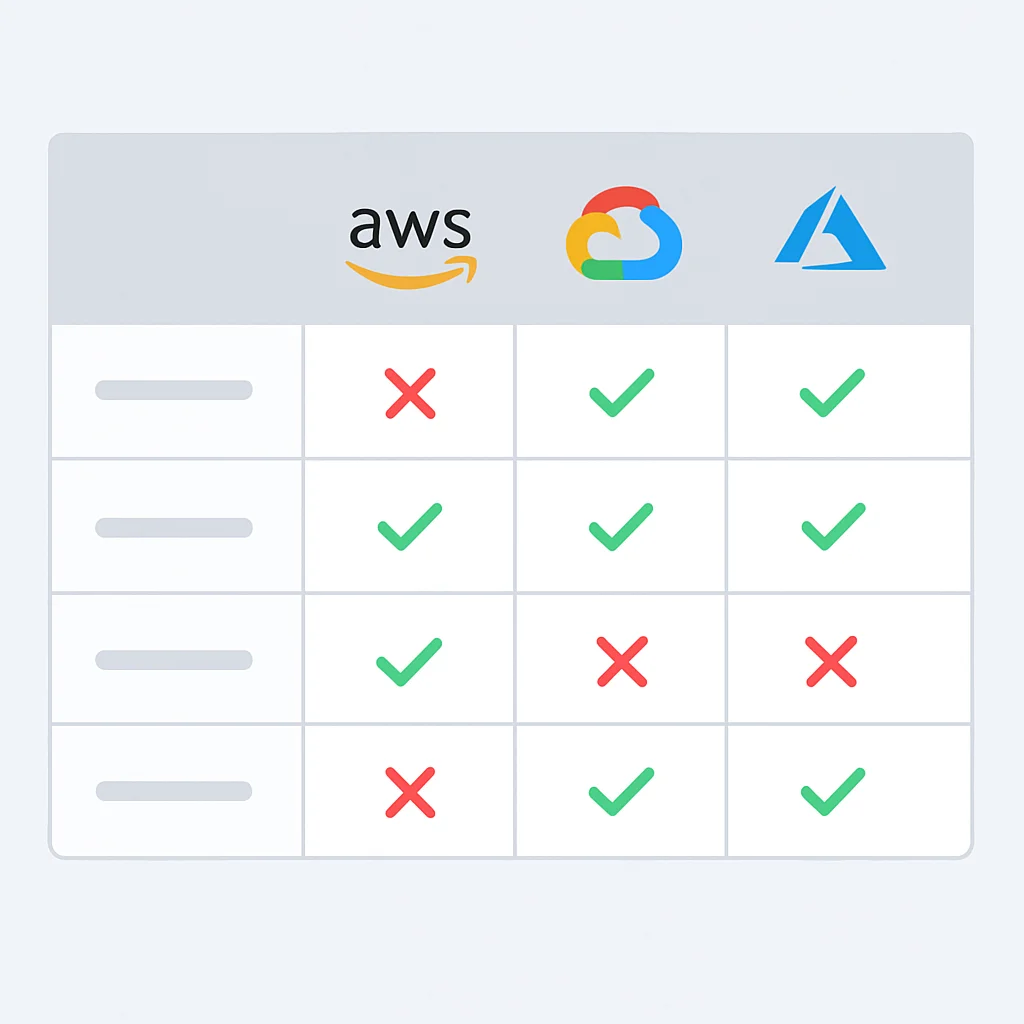 Terraform cloud provider comparison