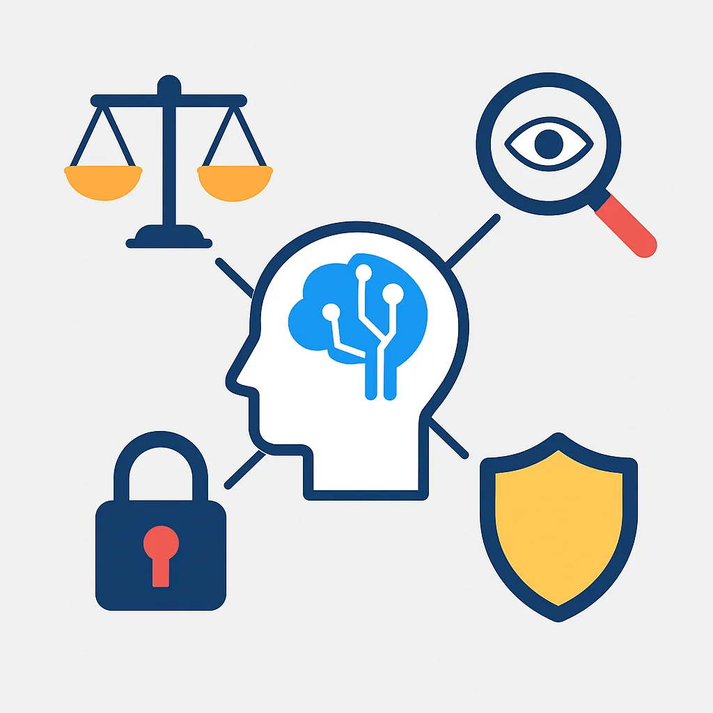 Key AI ethical challenges diagram