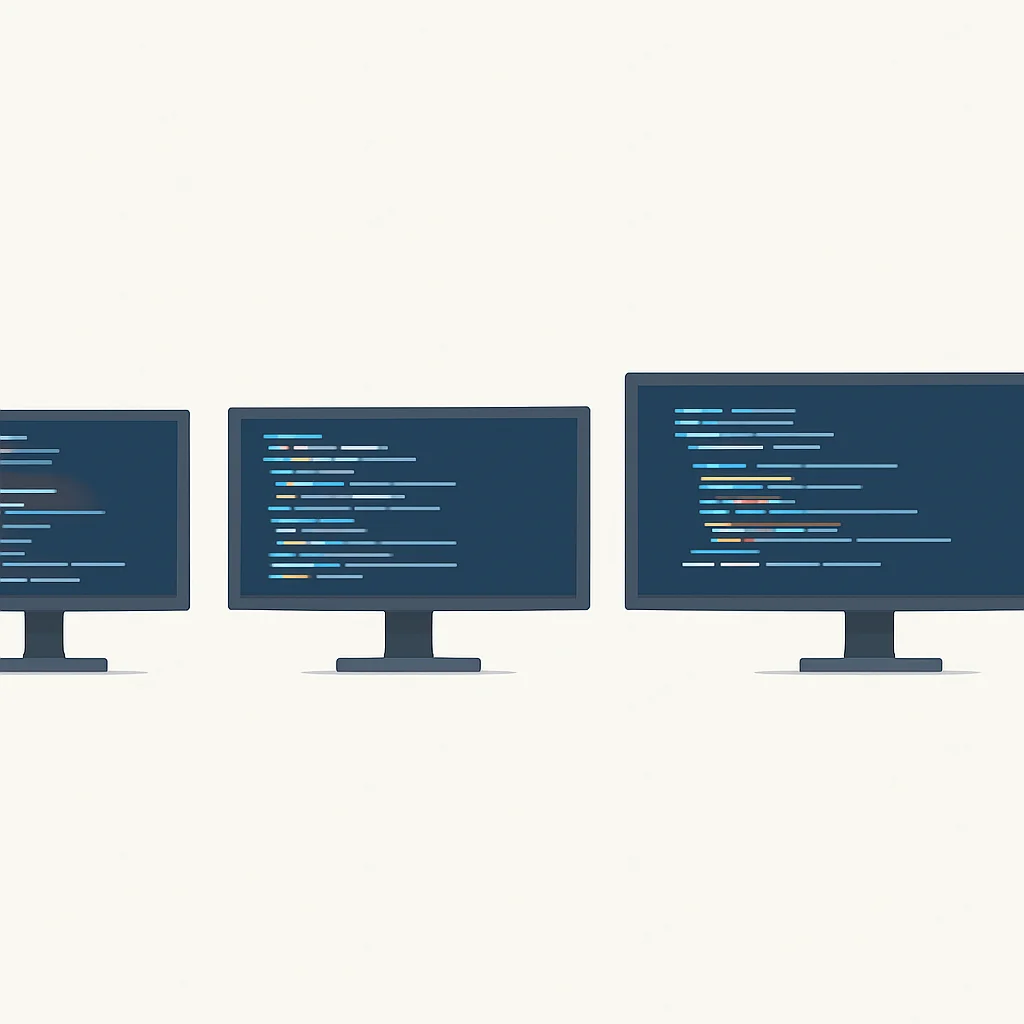 Monitor aspect ratio comparison for developers