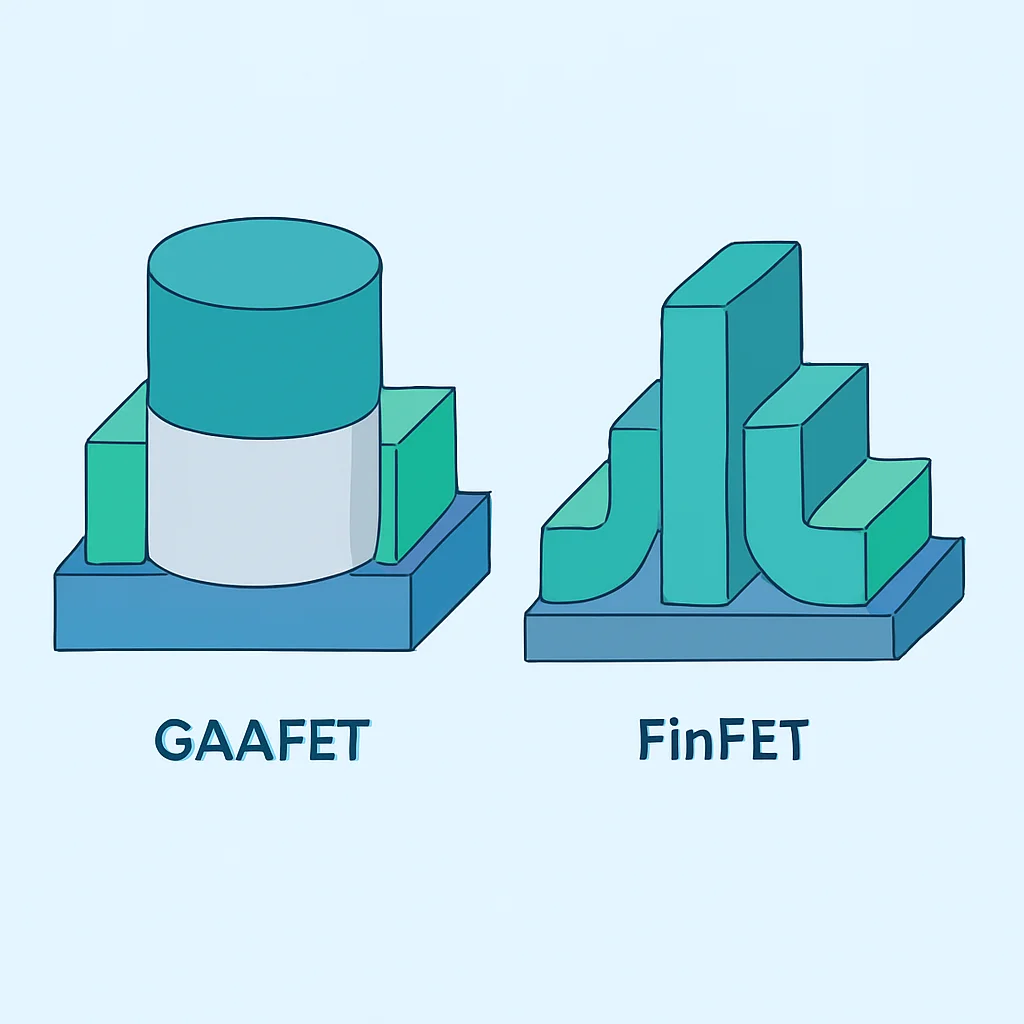 GAAFET vs FinFET transistor structure comparison