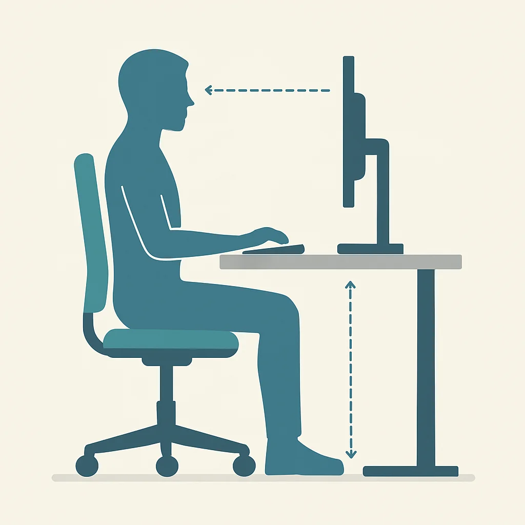 Ergonomic desk setup guide