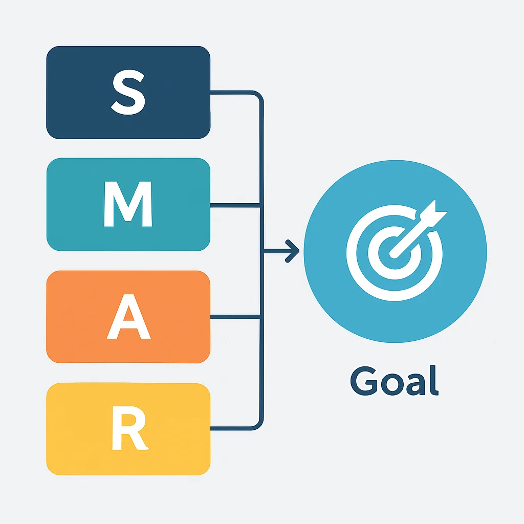 SMART goal setting flowchart for developers