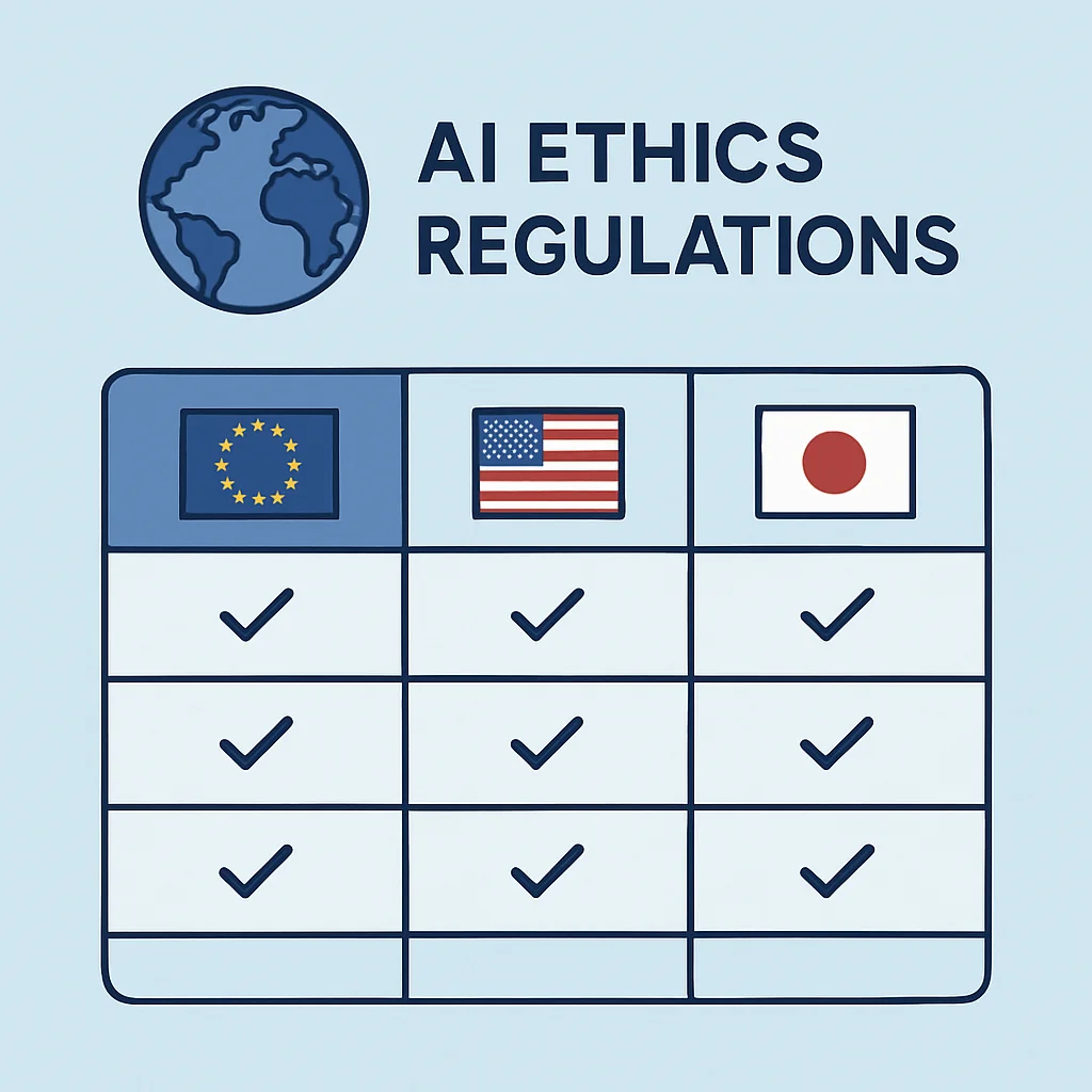 International AI ethics regulations comparison