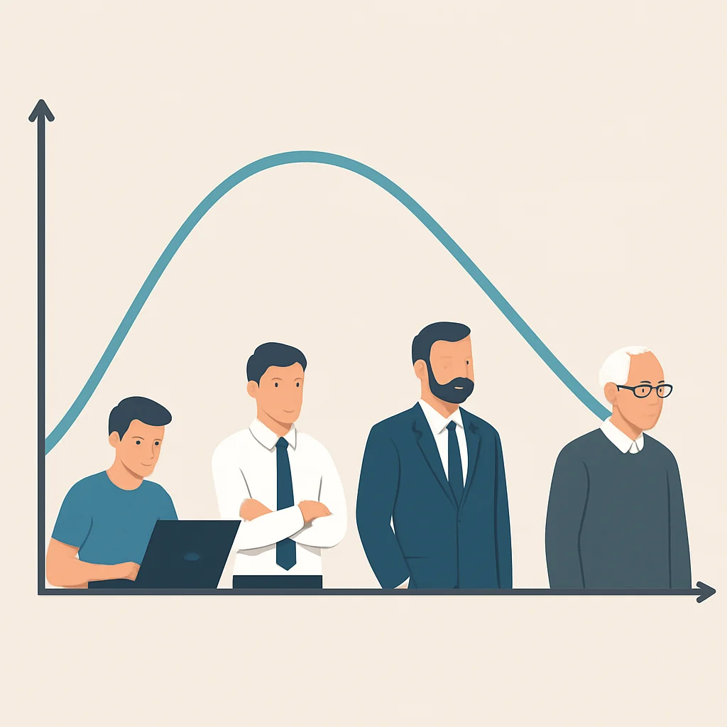 Developer life stage and risk tolerance graph