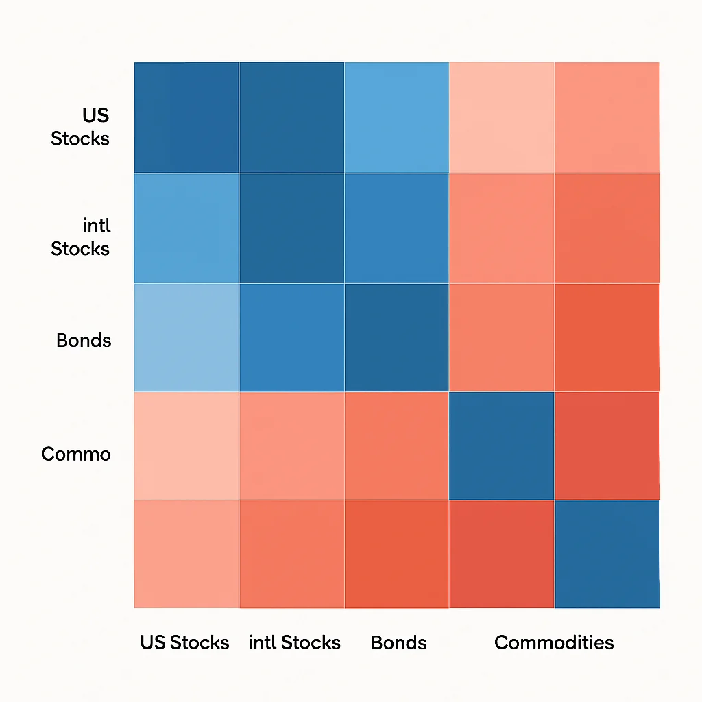 Asset class correlation heatmap