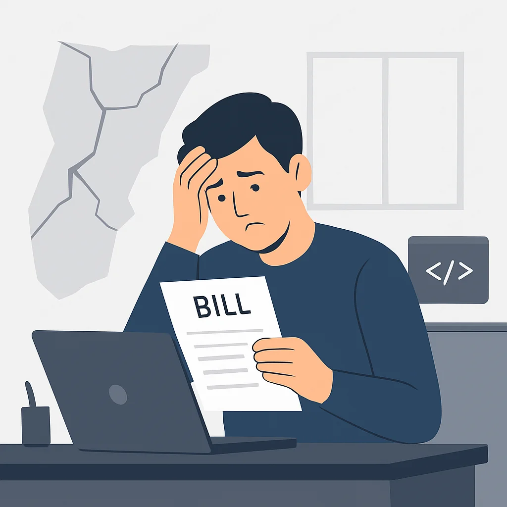 Stressed developer with a high repair bill