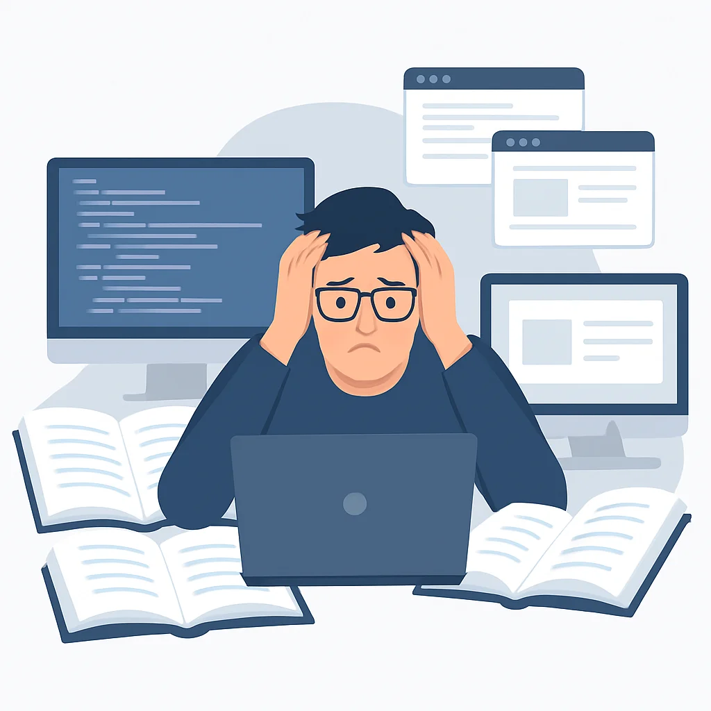 Developer overwhelmed by too many learning resources and information overload