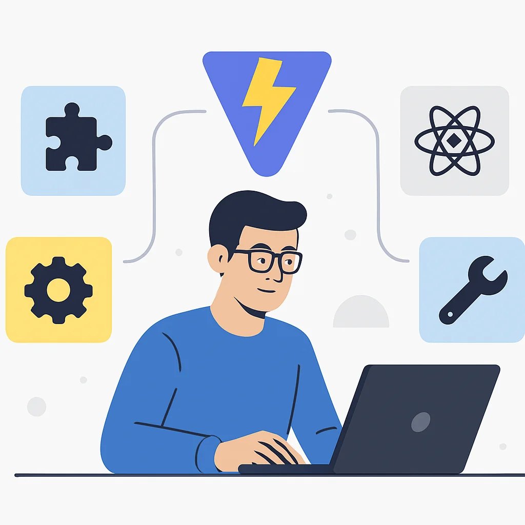 Developer using Vite plugins for enhanced productivity