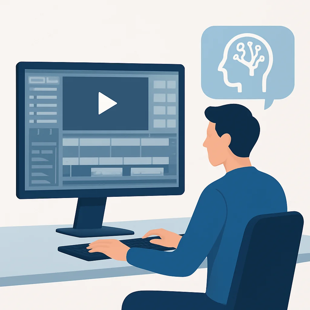 Developer editing short video with AI tools