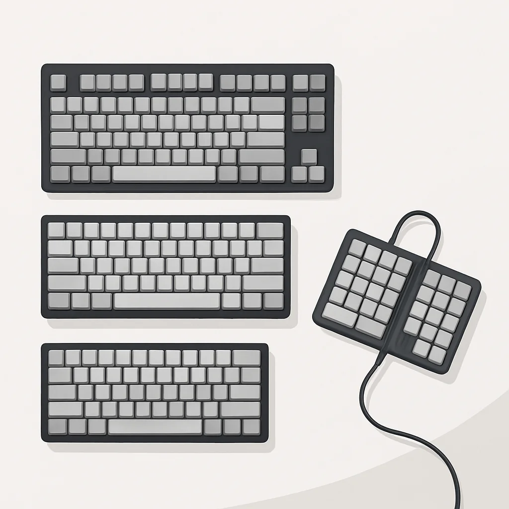 Mechanical keyboard form factors comparison