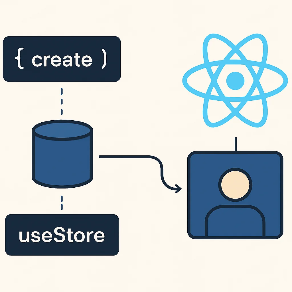 Zustand Simple Store and Hook Usage Illustration