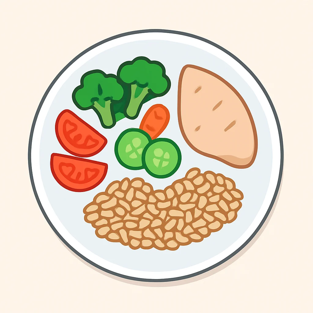 Healthy balanced meal for developer wellness