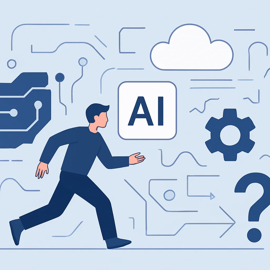 Overcoming challenges with AI illustration