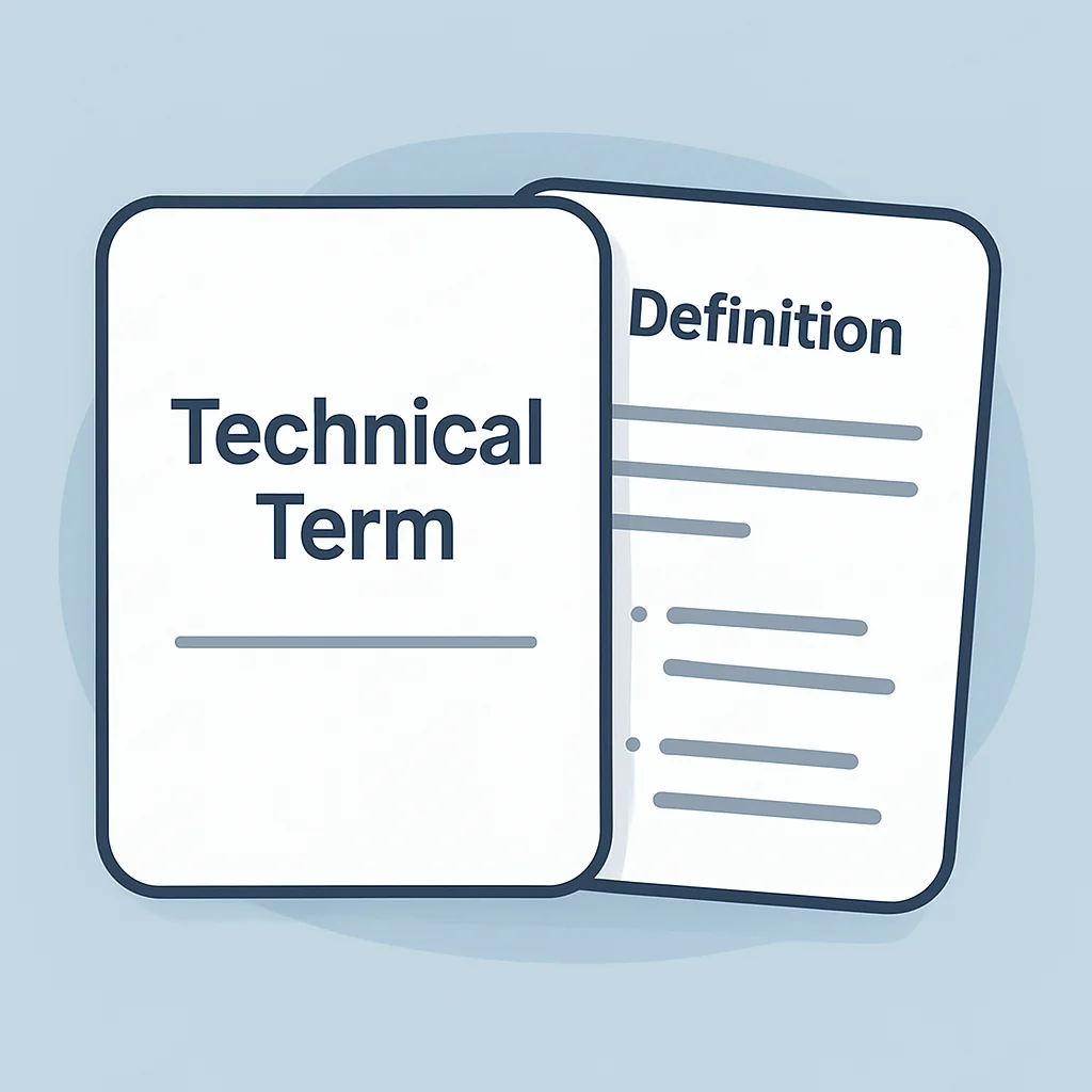 Anki technical vocabulary flashcard