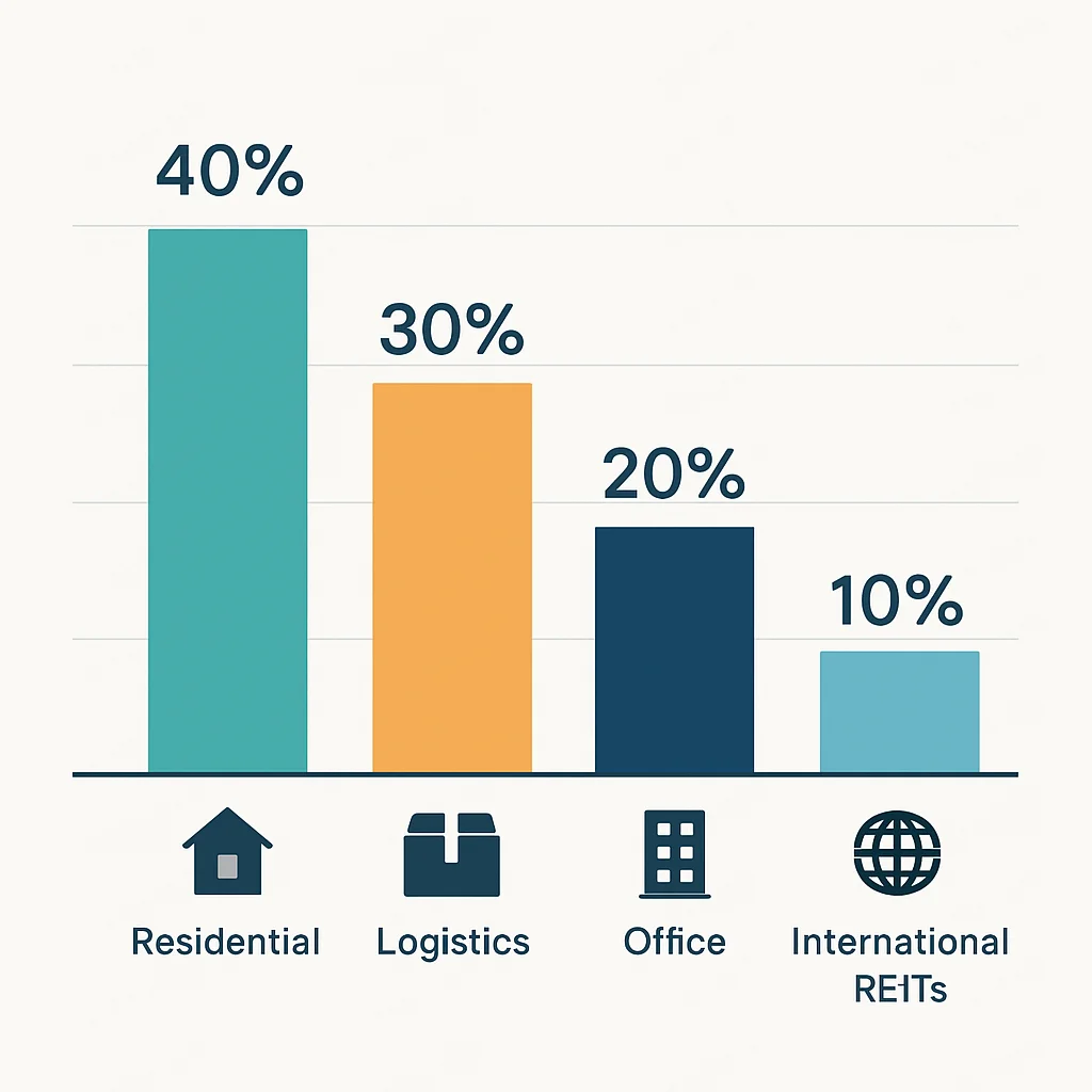 Sample REIT Portfolio Allocation Bar Chart