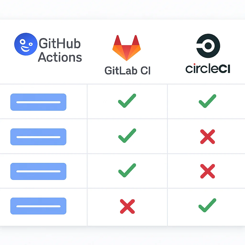 CI/CD Tool Feature Comparison Table