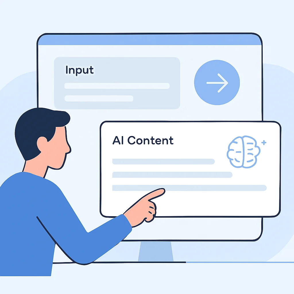 AI tool interface concept