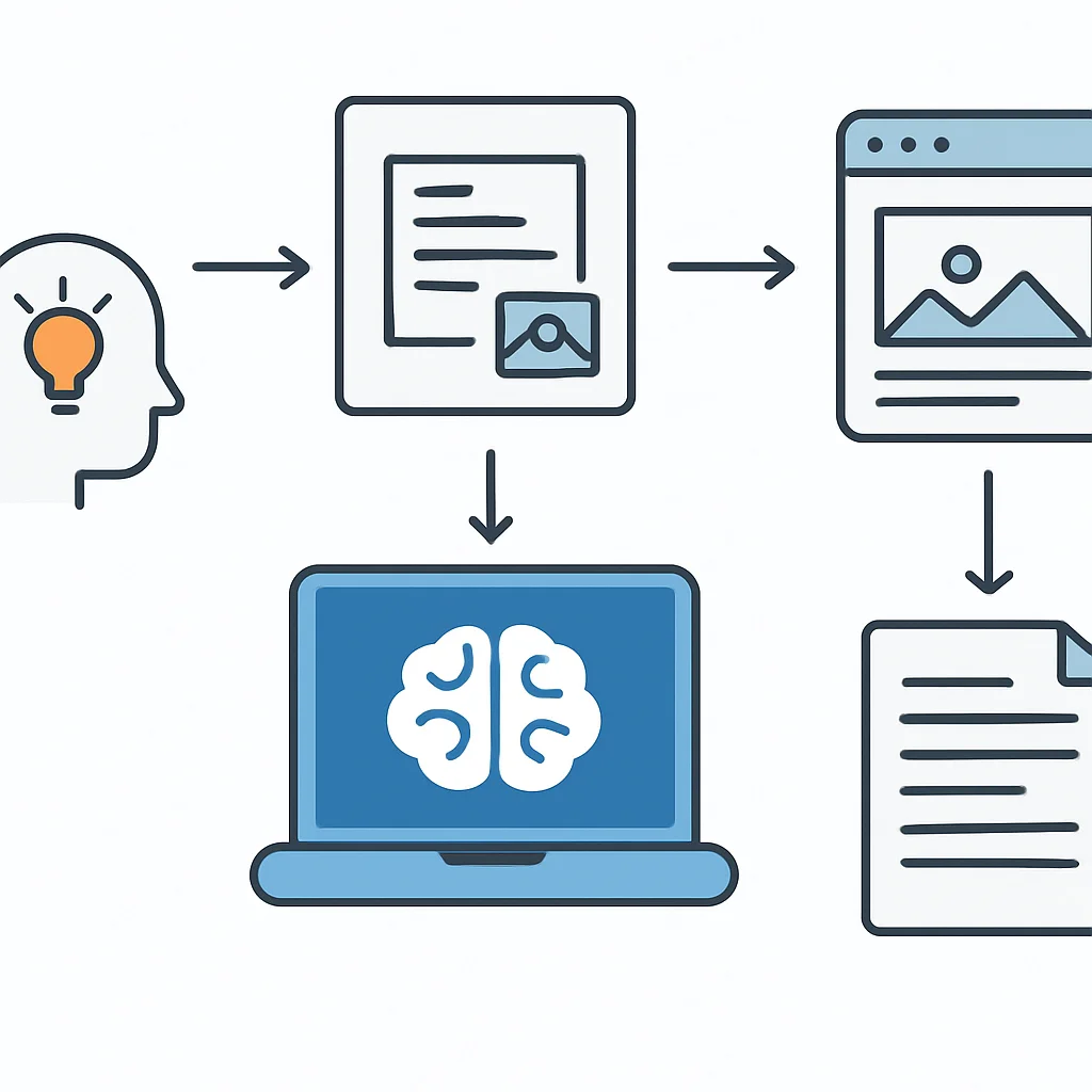 AI content generation workflow diagram