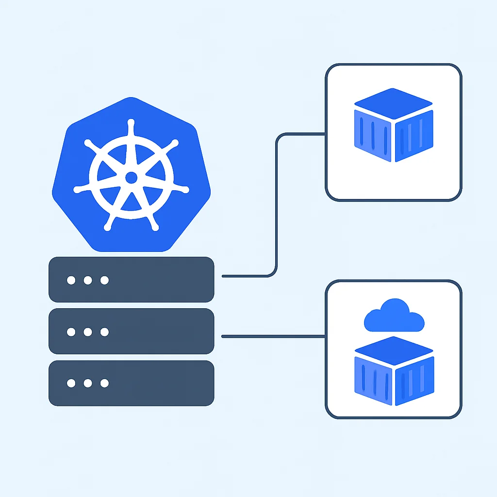 Kubernetes cluster and container registry proximity diagram