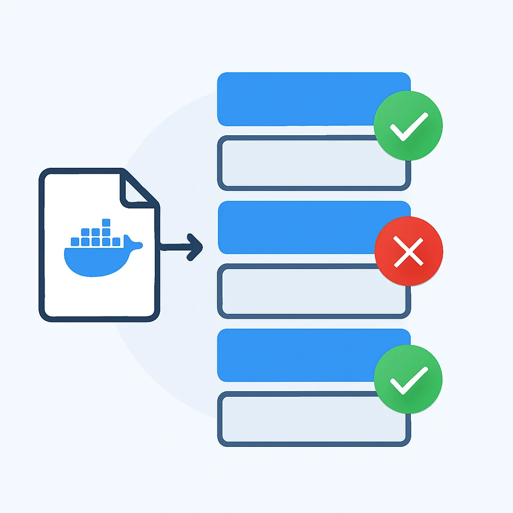 Dockerfile layer optimization diagram
