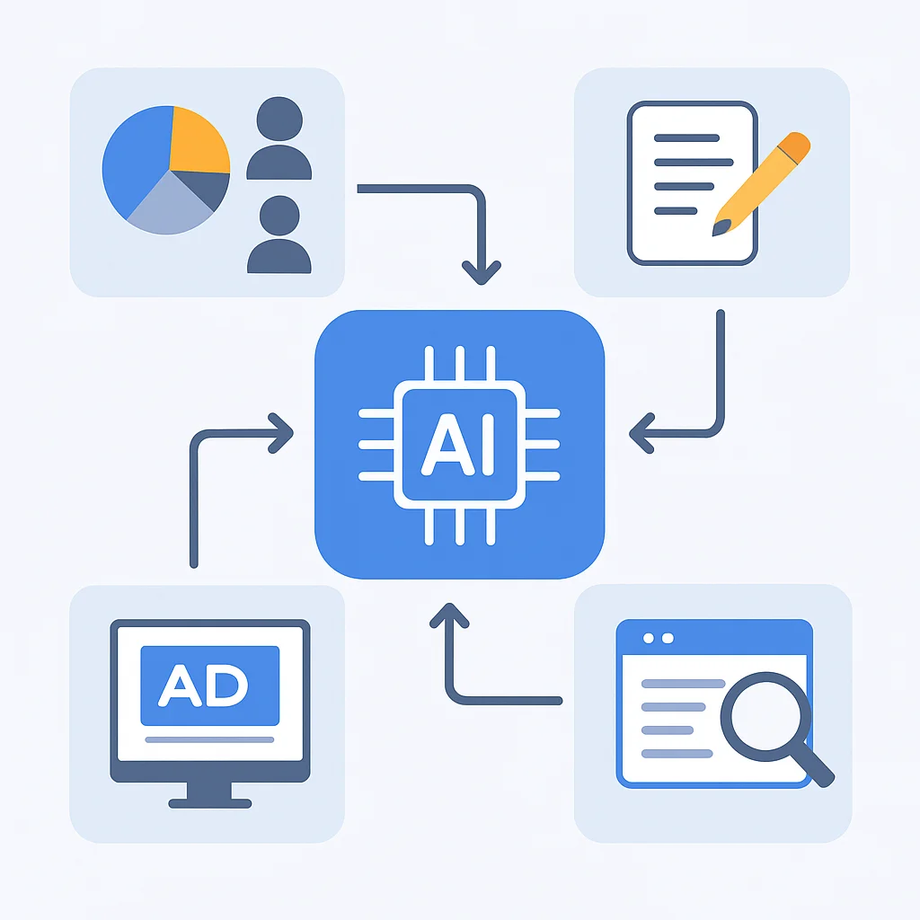 AI marketing automation flowchart