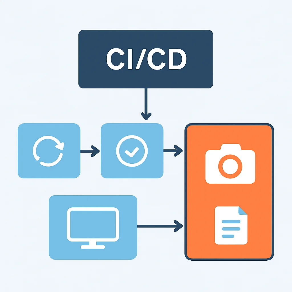 Screenshot tool CI/CD integration flowchart