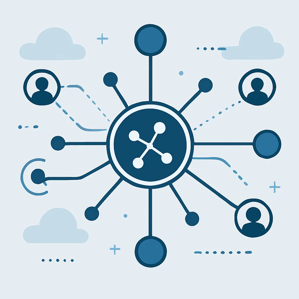 Decentralized internet concept art