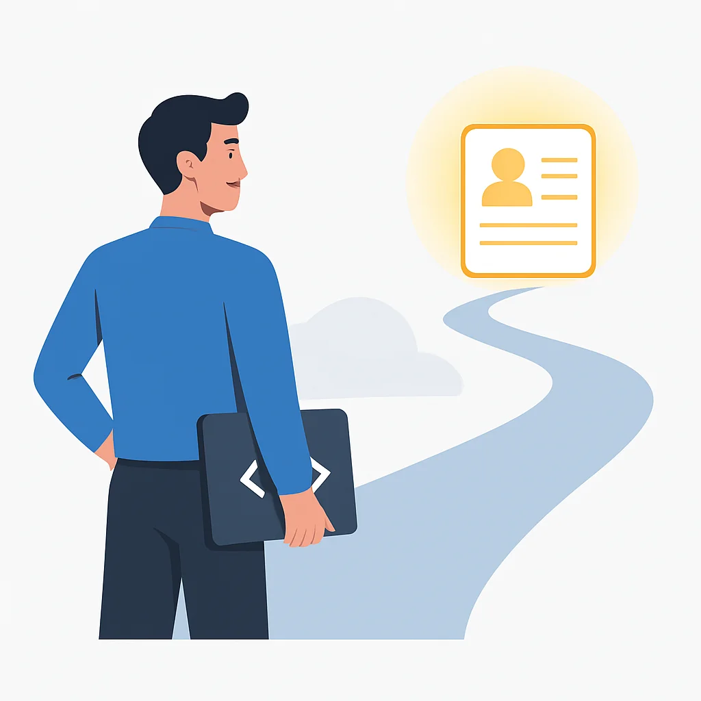 Developer achieving career goals